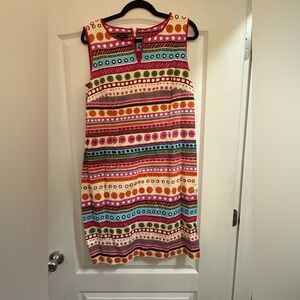 talbots vibrant textures cotton dress women’s size 16